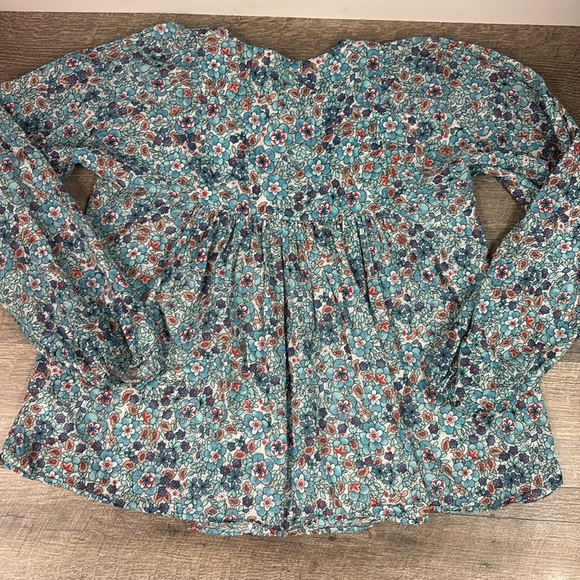 Warm Brand Women’s Floral Peasant Blouse Size 2 - Picture 2 of 6
